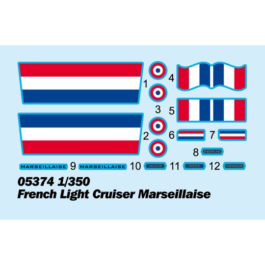 French light cruiser Marseillaise 1/350 Trumpeter Trumpeter TR05374 - 3 TR05374-French light cruiser Marseillaise 1/350 Trumpeter - TR05374