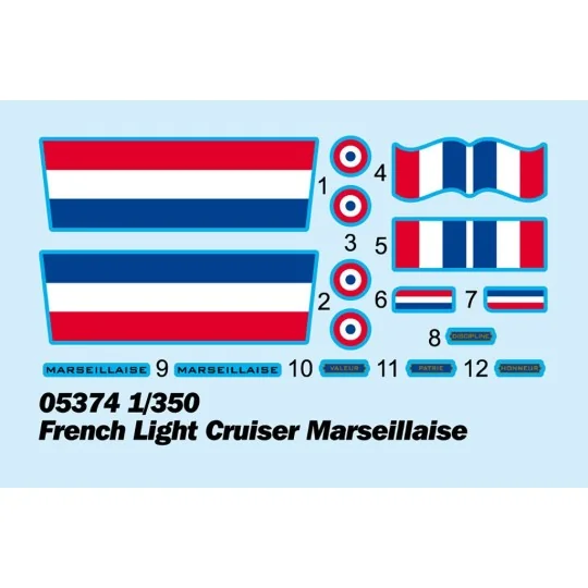 French light cruiser Marseillaise 1/350 Trumpeter Trumpeter TR05374 - 3 TR05374-French light cruiser Marseillaise 1/350 Trumpeter - TR05374