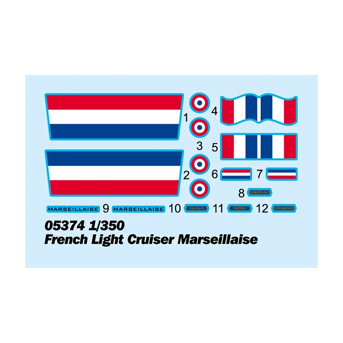 French light cruiser Marseillaise 1/350 Trumpeter Trumpeter TR05374 - 3 French light cruiser Marseillaise 1/350 Trumpeter Trumpeter TR05374 - 3