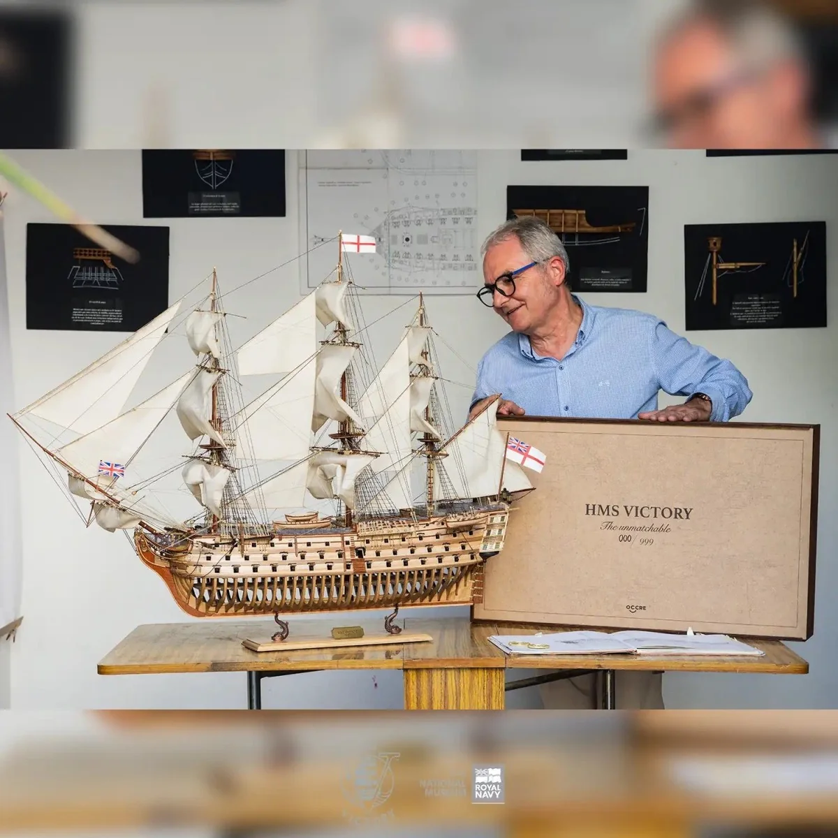 Boat HMS Victory 1/87 wood construction kit OcCre OcCre PR001 - 3