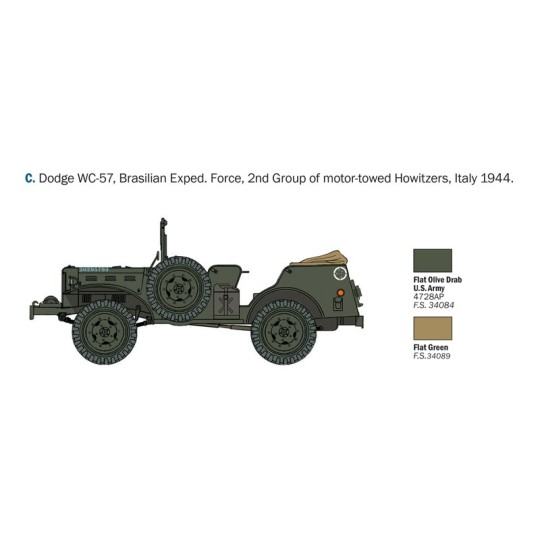 copy of Willys Jeep with soldiers 1/35 Italeri Italeri I228 - 6 I228-Dodge WC-56/57 1/35 Italeri - I228