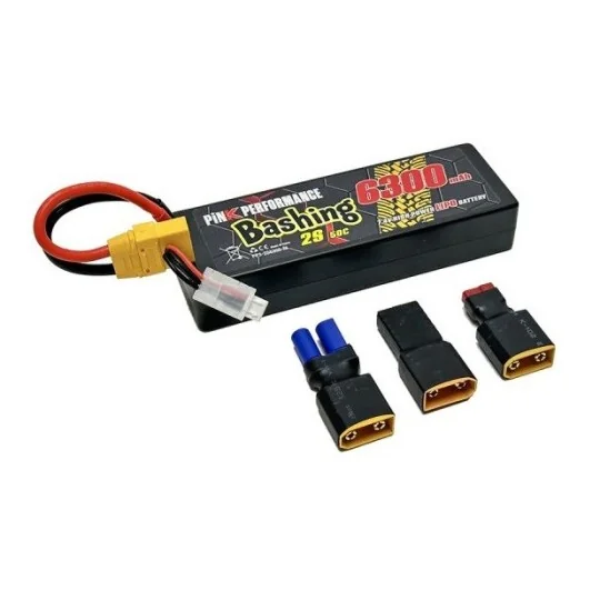 PP3-2S6300-M-Li-Po 6300mAh 50C 2S 7.4V coqué (Multi) Pink Performance