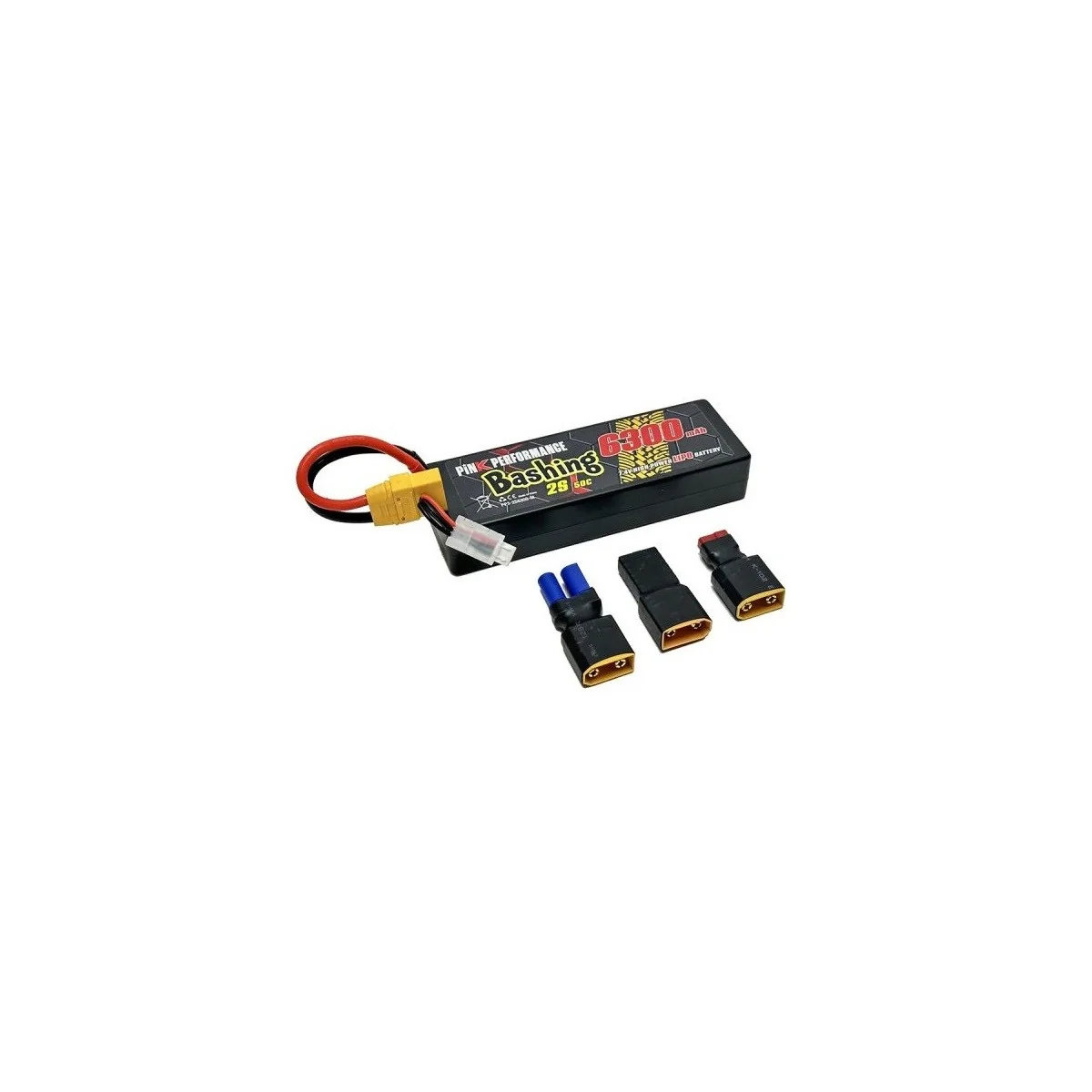 Li-Po 6300mAh 50C 2S 7.4V coqué (Multi) Pink Performance Pink Performance PP3-2S6300-M - 1