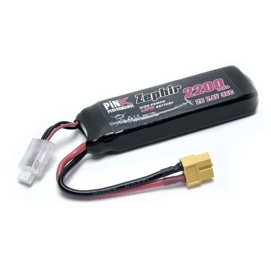 Li-Po 2200mAh 35C 2S 7.4V (XT60) Pink Performance Pink Performance PP1-2S2200-X6 - 1 PP1-2S2200-X6-Li-Po 2200mAh 35C 2S 7.4V (XT60) Pink Performance - PP1-2S2200-X6