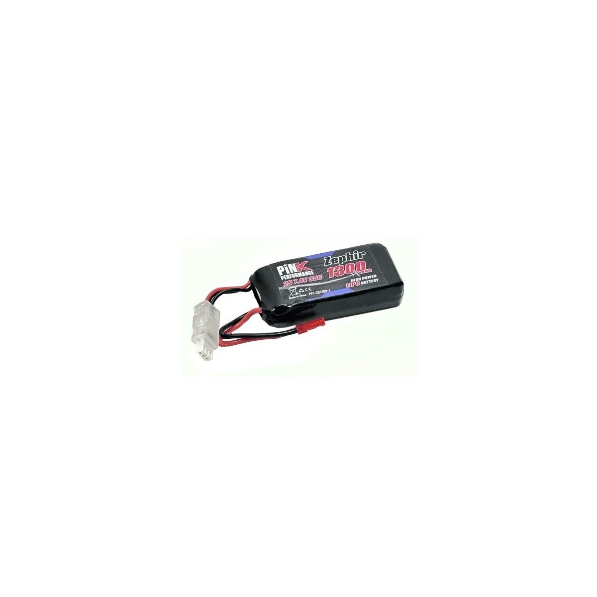 Li-Po 1300mAh 35C 2S 7.4V (JST) Pink Performance Pink Performance PP1-2S1300-J - 1