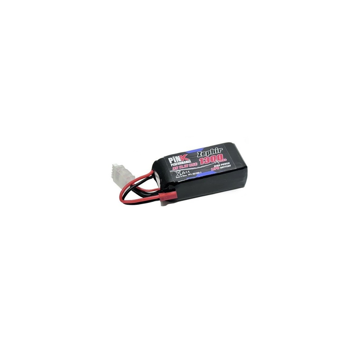 Li-Po 1300mAh 35C 3S 11.1V (JST) Pink Performance Pink Performance PP1-3S1300-J - 1