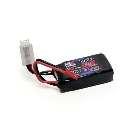 PP1-2S0800-J-Li-Po 800mAh 35C 2S 7.4V (JST) Pink Performance