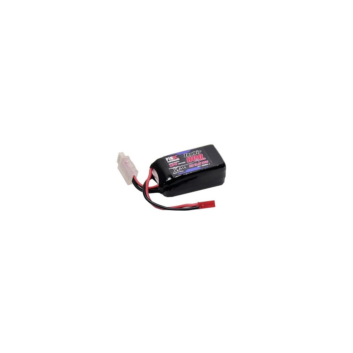 Li-Po 800mAh 35C 3S 11.1V (JST) Pink Performance Pink Performance PP1-3S0800-J - 1