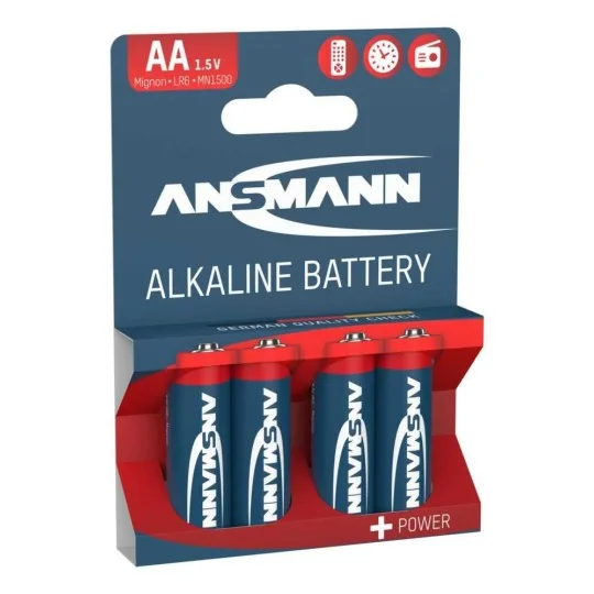 Ansmann AA LR6 Alkaline Batteries (4) Ansmann Racing 5015563 - 1 5015563-Ansmann AA LR6 Alkaline Batteries (4) - 5015563