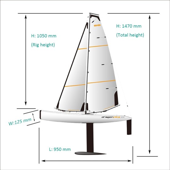 8811V2-Dragon Flite 95 V2 DF95 RTR Joysway Sailboat