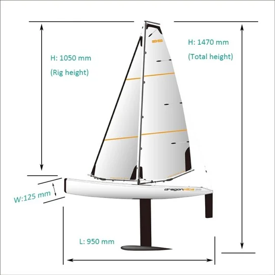 Voilier Dragon Flite 95 V2 DF95 RTR Joysway Joysway 8811V2 - 9 8811V2-Voilier Dragon Flite 95 V2 DF95 RTR Joysway - 8811V2
