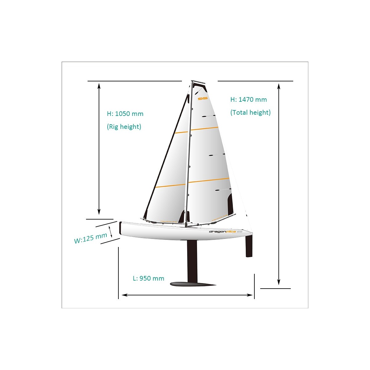Dragon Flite 95 V2 DF95 RTR Joysway Sailboat Joysway 8811V2 - 9