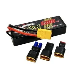 Li-Po 5200mAh 50C 2S 7.4V coqué (Multi) Pink Performance Pink Performance PP3-2S5200-M - 1