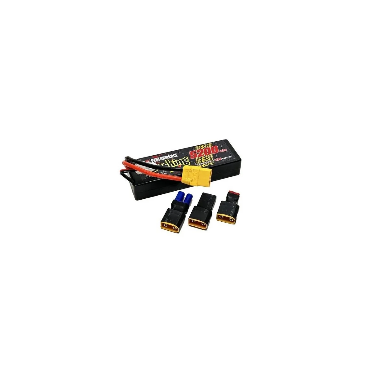 Li-Po 5200mAh 50C 2S 7.4V coqué (Multi) Pink Performance Pink Performance PP3-2S5200-M - 1