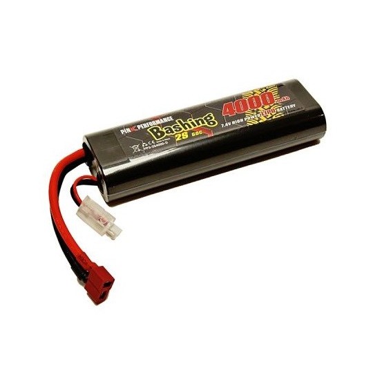 PP3-2S4000-D-Li-Po 4000mAh 50C 2S 7.4V coqué (Dean) Pink Performance