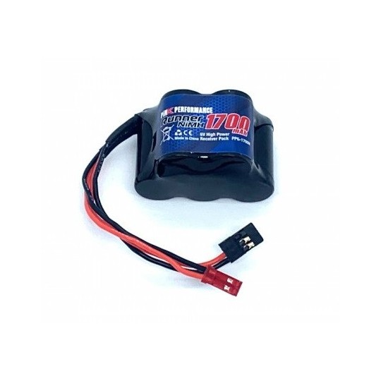 PP6-1700H-Hump 6V 1700mAh Ni-Mh JR/JST Pink Performance Battery