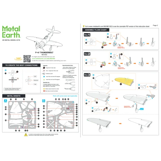 ME1002-P-47 Thunderbolt Metal Earth
