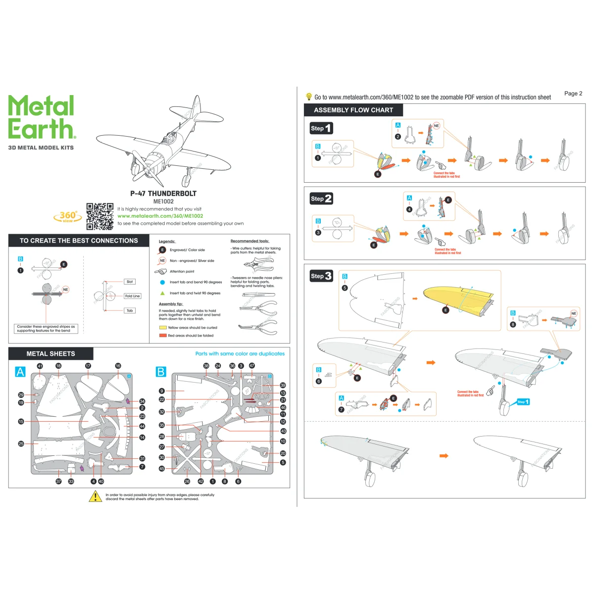 P-47 Thunderbolt Metal Earth Metal Earth ME1002 - 6