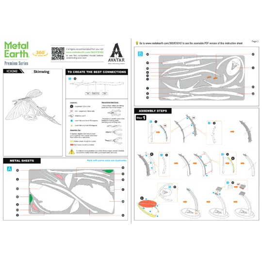 ICX242-Icônes Skimwing Avatar Metal Earth