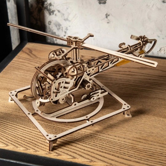 Mini Helicopter Puzzle 3D Wood UGEARS UGEARS UG-70225 - 3 UG-70225-Mini Helicopter Puzzle 3D Wood UGEARS - UG-70225