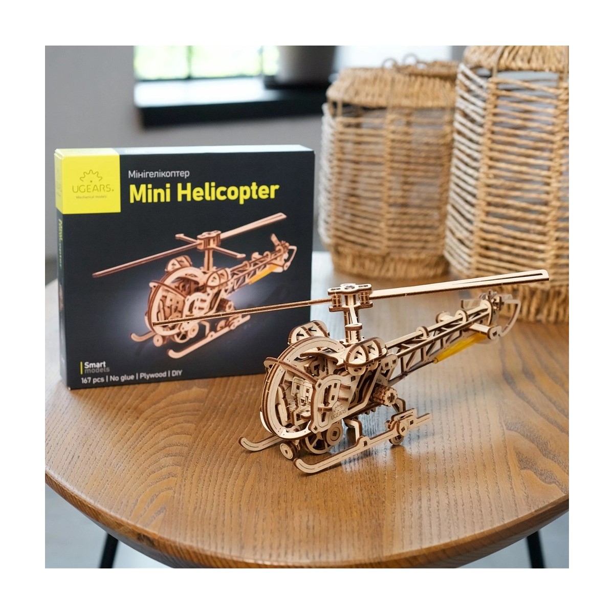 Mini Helicopter Puzzle 3D Wood UGEARS UGEARS UG-70225 - 4 Mini Helicopter Puzzle 3D Wood UGEARS UGEARS UG-70225 - 4