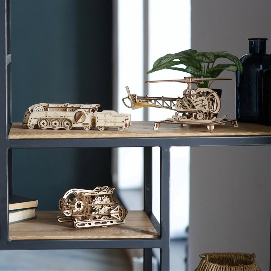UG-70225-Mini hélicoptère Puzzle 3D bois UGEARS