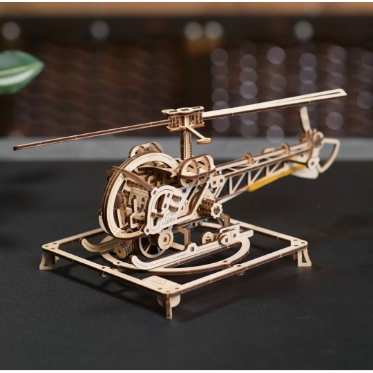 UG-70225-Mini Helicopter Puzzle 3D Wood UGEARS