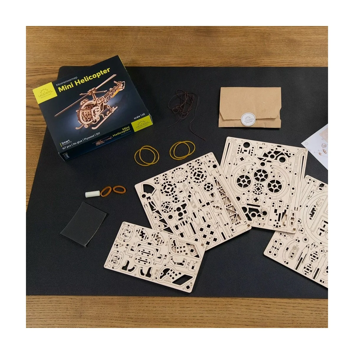 Mini Helicopter Puzzle 3D Wood UGEARS UGEARS UG-70225 - 9