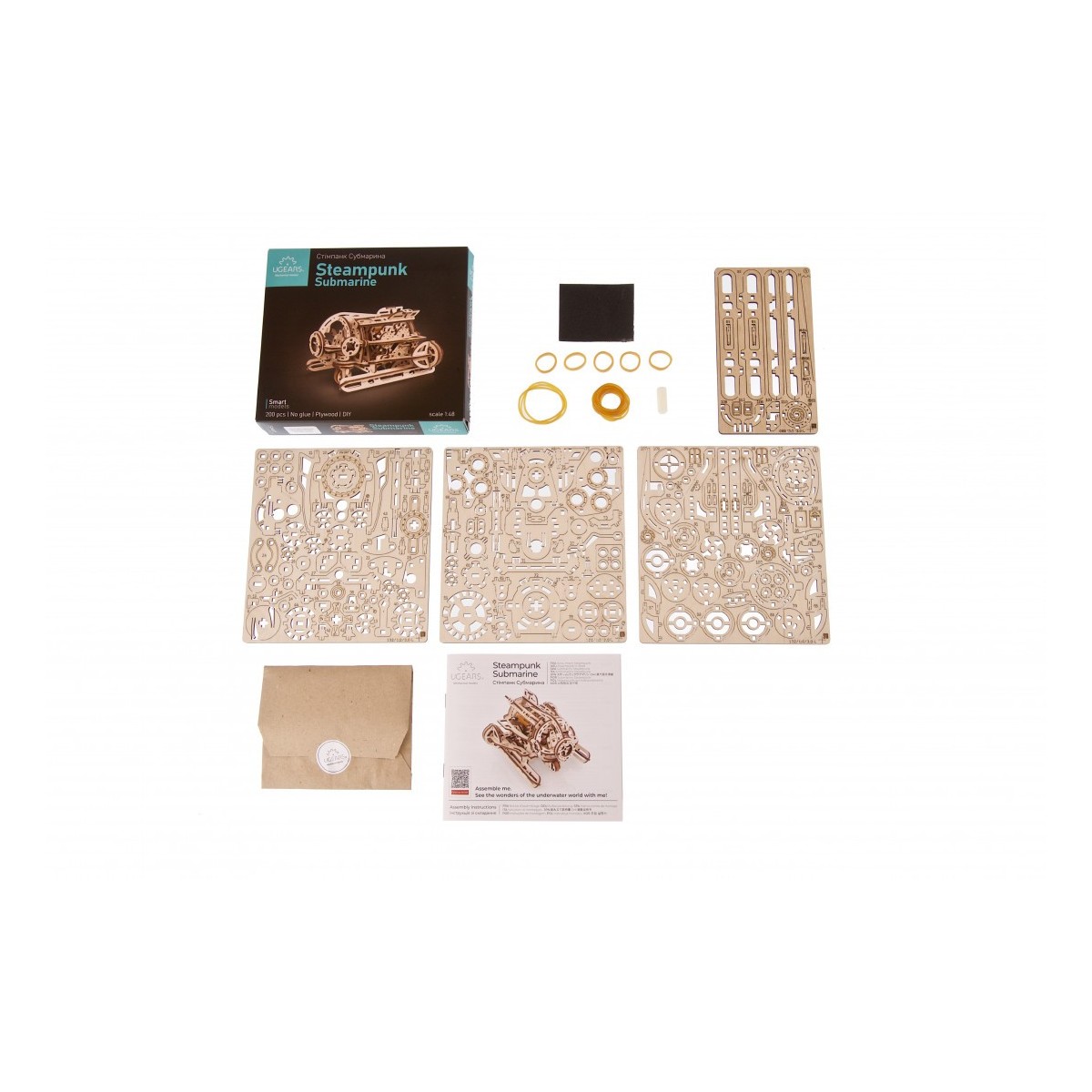 Underwater Steampunk Puzzle 3D Wood UGEARS UGEARS UG-70229 - 7 Underwater Steampunk Puzzle 3D Wood UGEARS UGEARS UG-70229 - 7