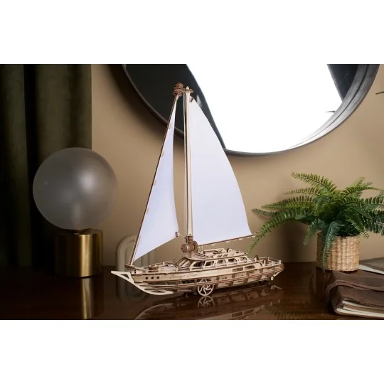 Bateau à voile Serenity's Dream Puzzle 3D bois UGEARS UGEARS UG-70224 - 10 UG-70224-Bateau à voile Serenity's Dream Puzzle 3D bois UGEARS - UG-70224