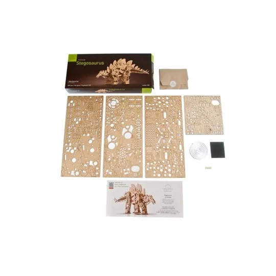 UG-70222-Dinosaur Stegosaurus Puzzle 3D Wood UGEARS - UG-70222