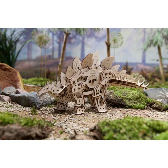 UG-70222-Dinosaur Stegosaurus Puzzle 3D Wood UGEARS - UG-70222