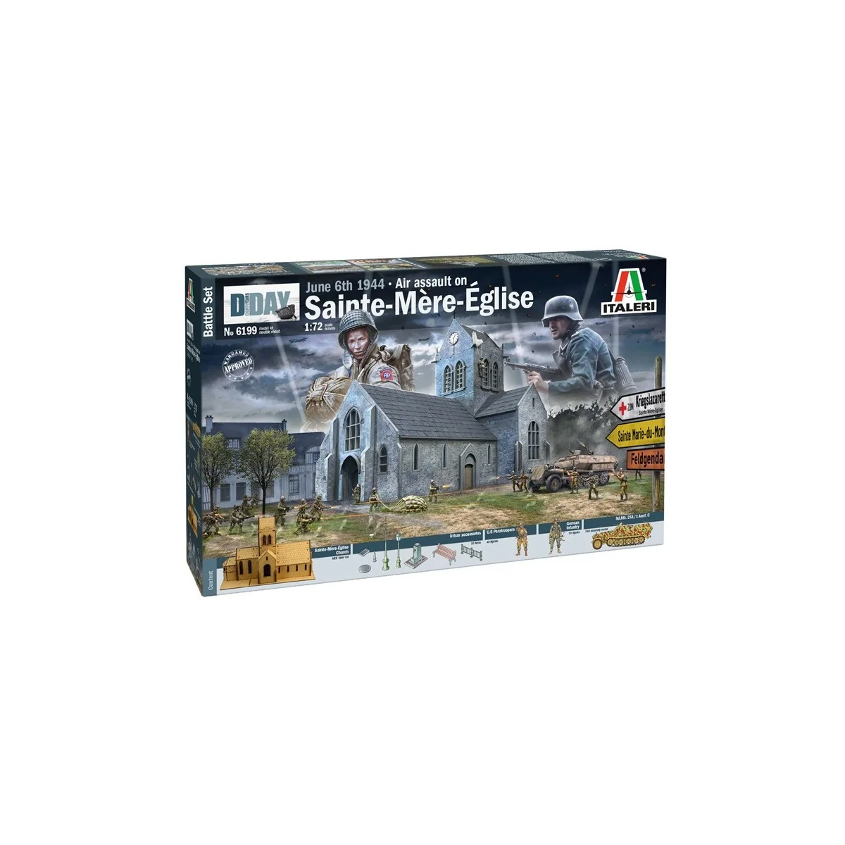 Battle of Sainte-Mère-Eglise 06/06/1944 1/72 Italeri Italeri I6199 - 2 Battle of Sainte-Mère-Eglise 06/06/1944 1/72 Italeri Italeri I6199 - 2