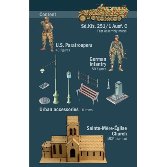 I6199-Battle of Sainte-Mère-Eglise 06/06/1944 1/72 Italeri