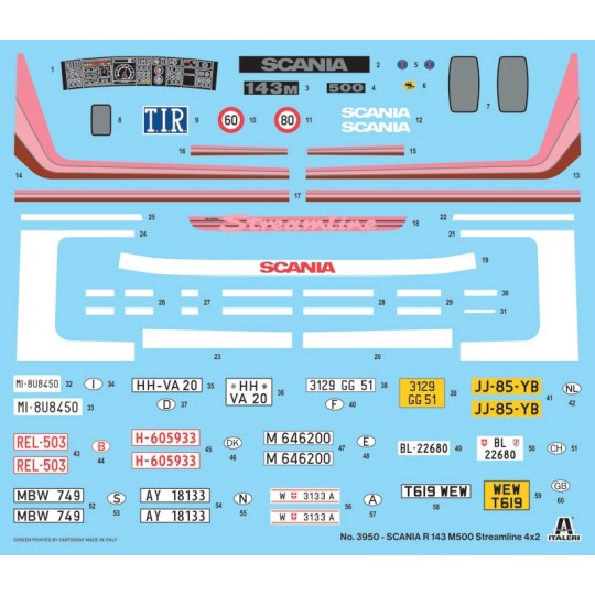 I3950-Scania R143 M 500 Streamline 4x2 1/24 Italeri - I3950
