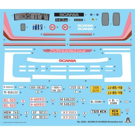 I3950-Scania R143 M 500 Streamline 4x2 1/24 Italeri - I3950