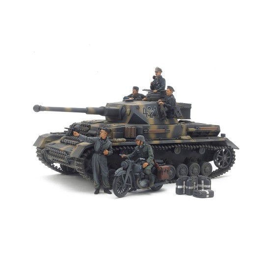 Panzer IV Ausf.G and Motorcyclist 1/35 Tamiya Tamiya 25209 - 1 25209-Panzer IV Ausf.G and Motorcyclist 1/35 Tamiya - 25209