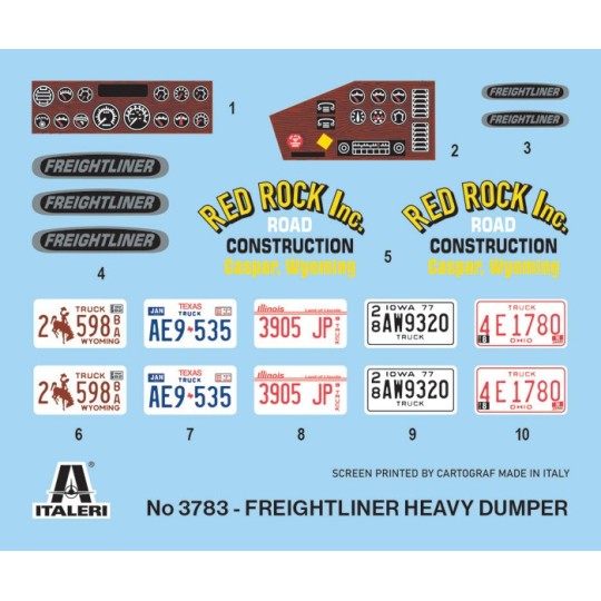 Italeri Freightliner 1/24 Straight Dump Truck Italeri I3783 - 2 I3783-Italeri Freightliner 1/24 Straight Dump Truck - I3783