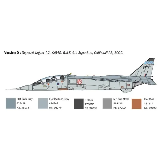 I1470-JAGUAR T.2 RAF 1/72 Italeri aircraft - I1470