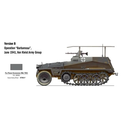 I7034-Véhicule Sd.Kfz.250/3 1/72 Italeri