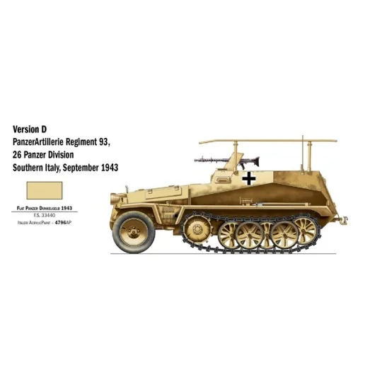 Véhicule Sd.Kfz.250/3 1/72 Italeri Italeri I7034 - 6 I7034-Véhicule Sd.Kfz.250/3 1/72 Italeri - I7034