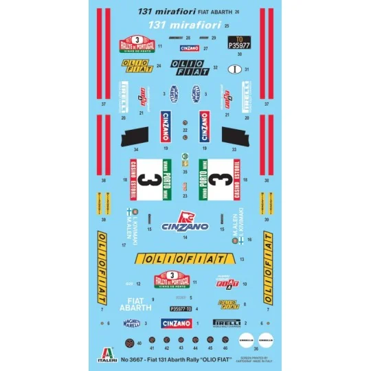 I3667-Fiat-131 Olio Fiat 1/24 Italeri