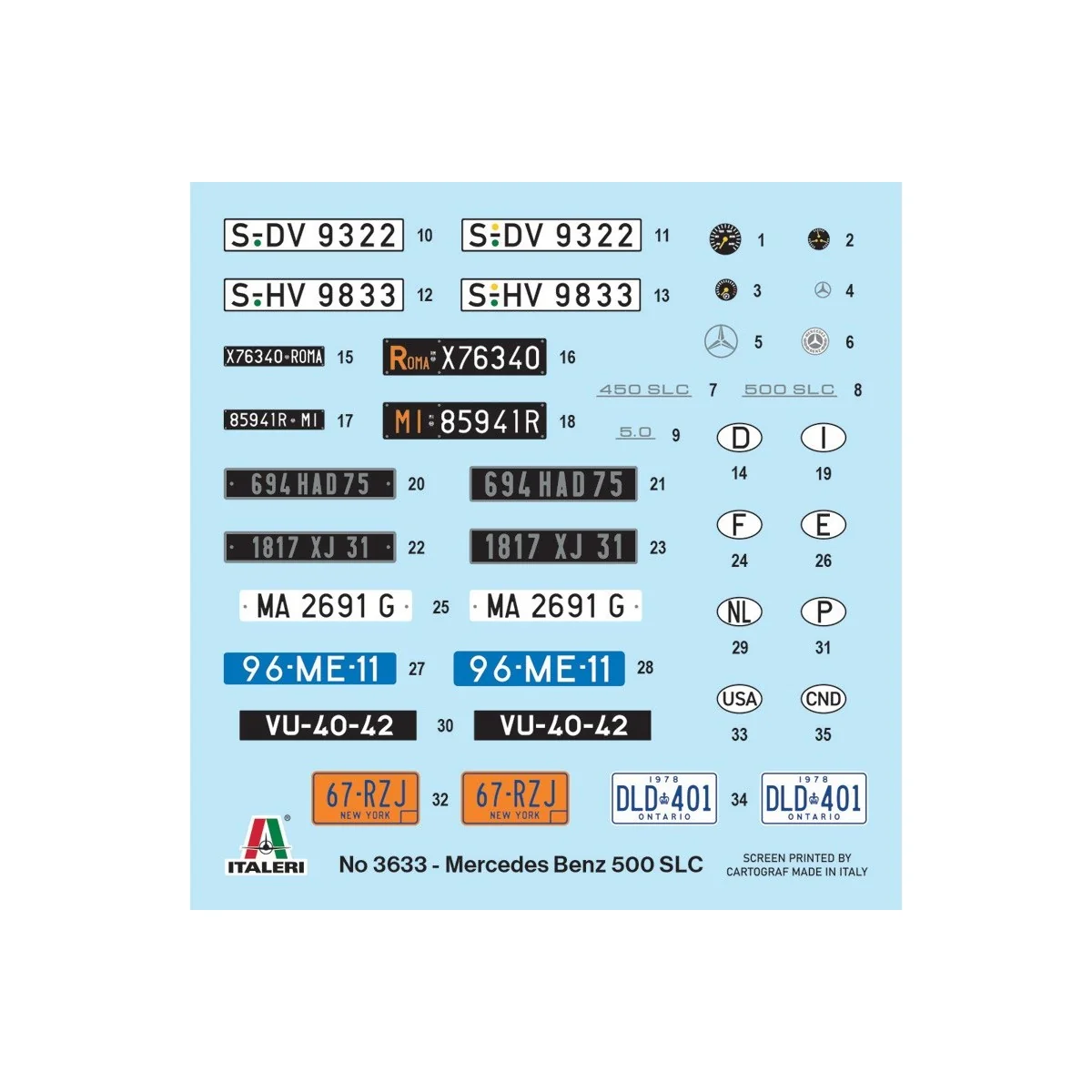 Mercedes Benz 500 SLC 1/24 Italeri Italeri I3633 - 3