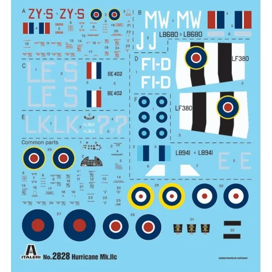 I2828-Avion Hurricane Mk. IIC 1/48 Italeri - I2828