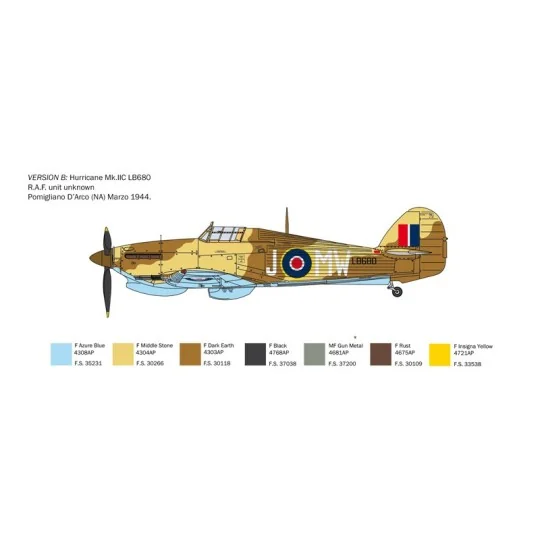 I2828-Avion Hurricane Mk. IIC 1/48 Italeri - I2828