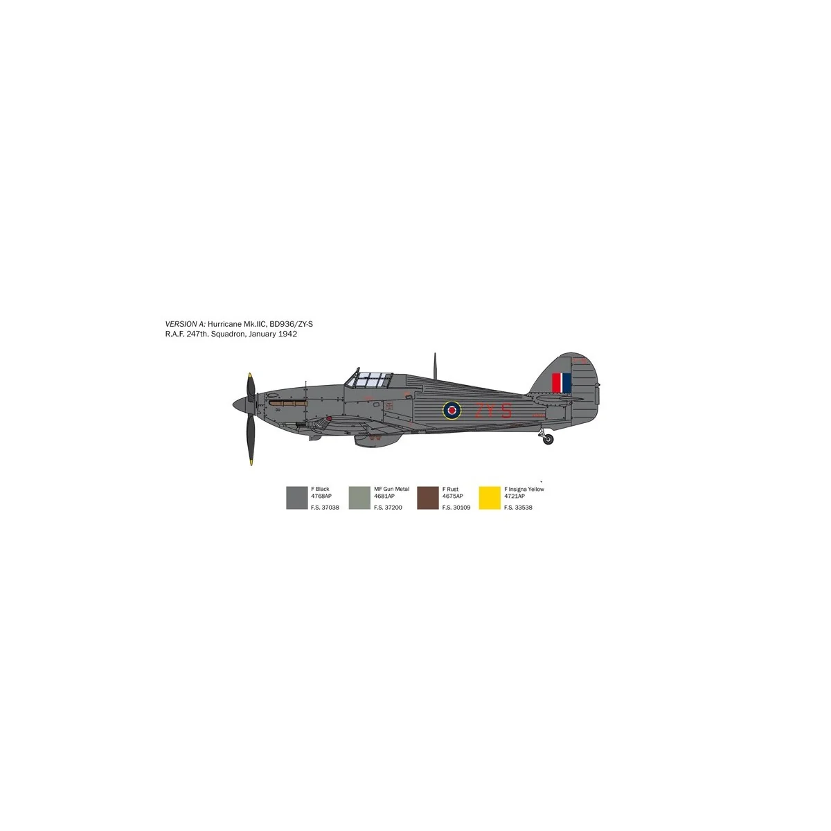 Avion Hurricane Mk. IIC 1/48 Italeri Italeri I2828 - 3