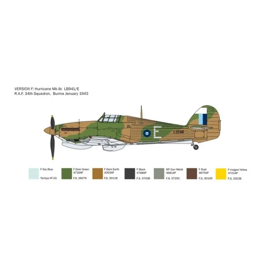 I2828-Avion Hurricane Mk. IIC 1/48 Italeri