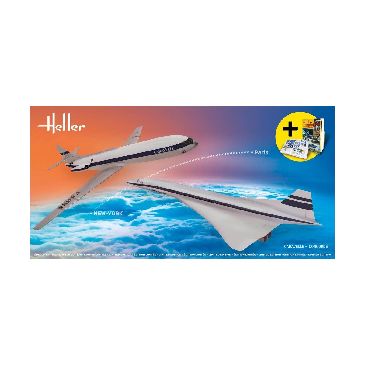 Caravelle + Concorde 1/72 Heller model aircraft Heller HEL-50333 - 3