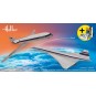 HEL-50333-Caravelle + Concorde 1/72 Heller model aircraft