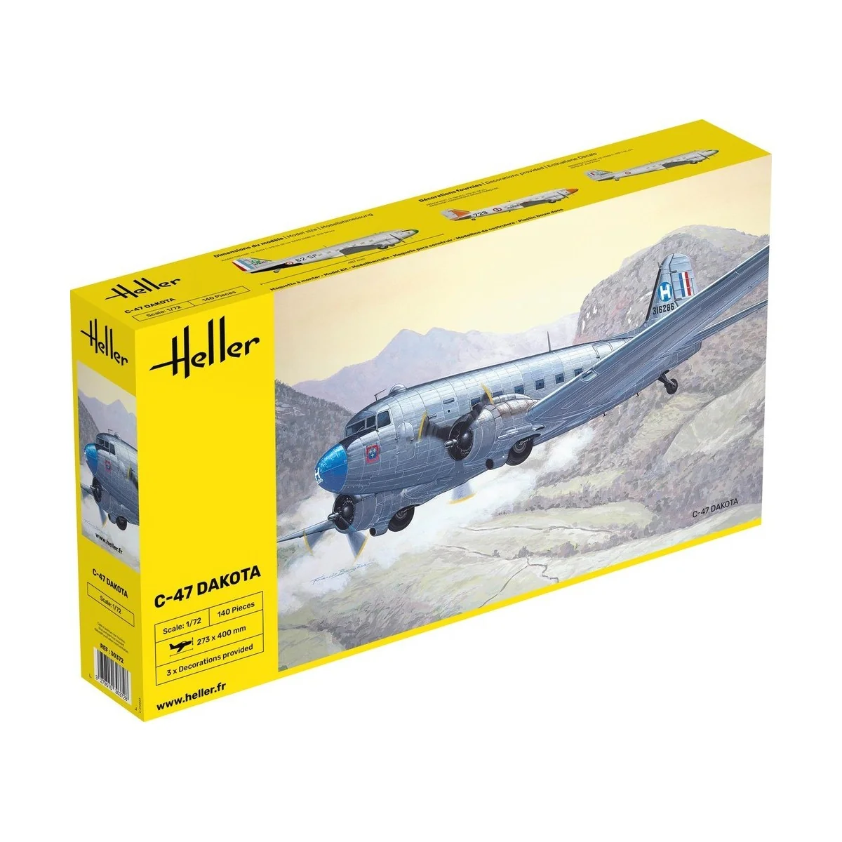 Douglas C-47 Dakota 1/72 Heller Heller HEL-30372 - 1 Douglas C-47 Dakota 1/72 Heller Heller HEL-30372 - 1